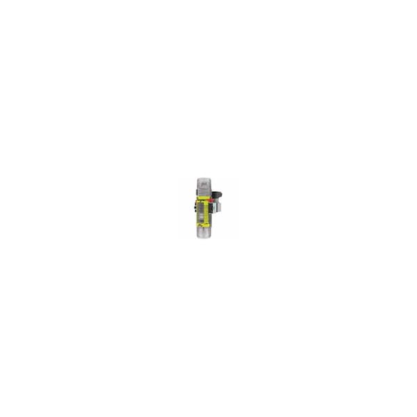 Flowmeter with flow limit switch, range 4.0 to 28 GPM (20 to 100 LPM), 1" male NPT (polysulfone).